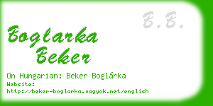 boglarka beker business card