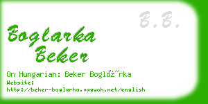 boglarka beker business card